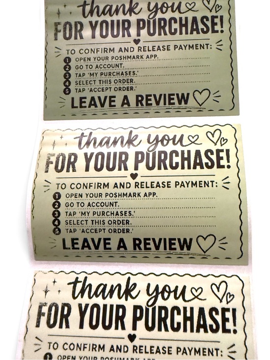 Handmade Other - Set of 100 Handmade Thank You Rate Purchase Stickers Closet Stickers